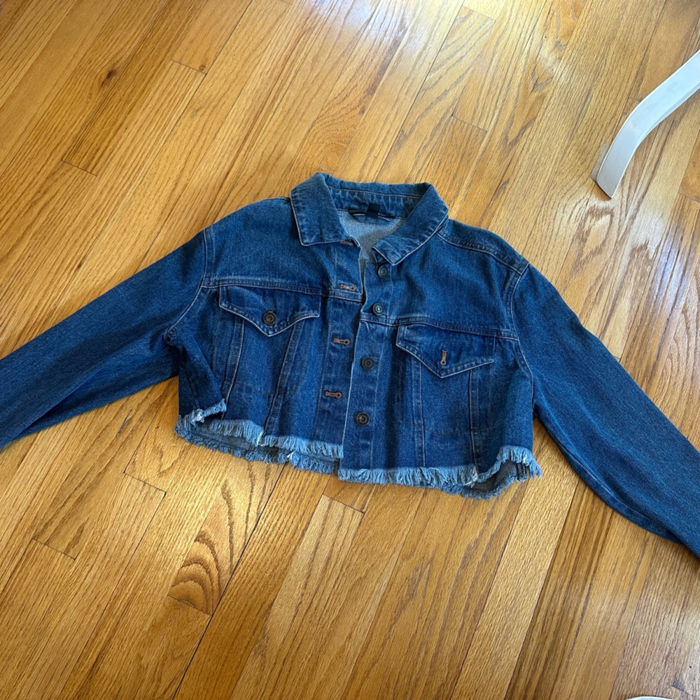 Frayed Hem Denim Jacket